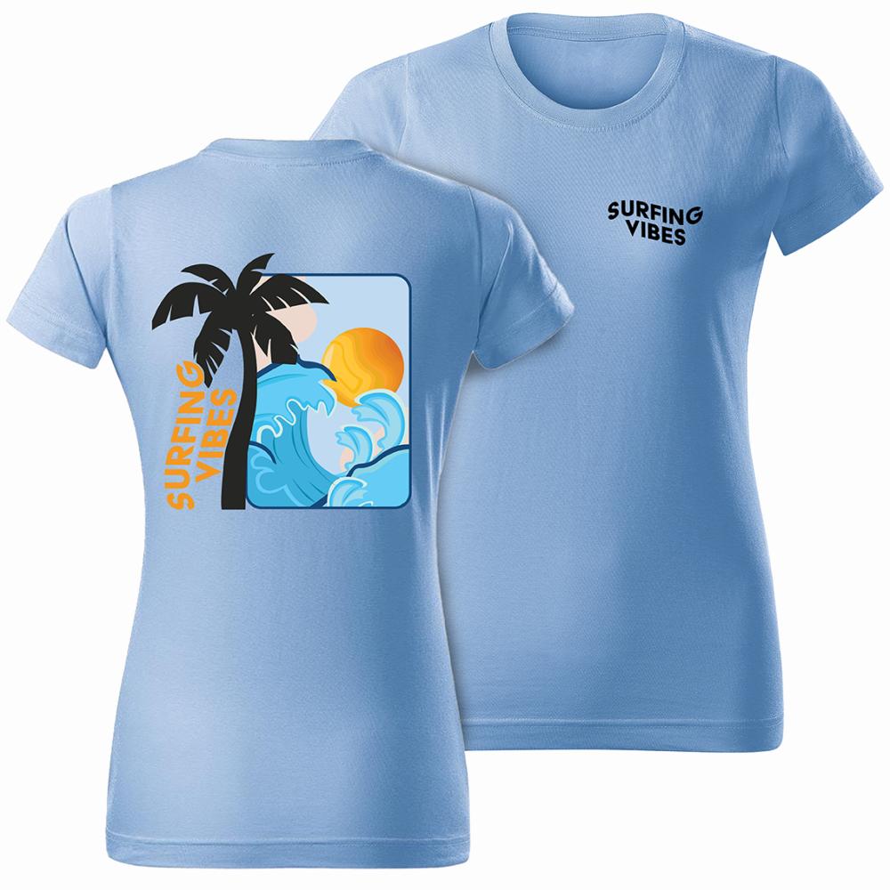 Surfing Vibes koszulka damska morska
