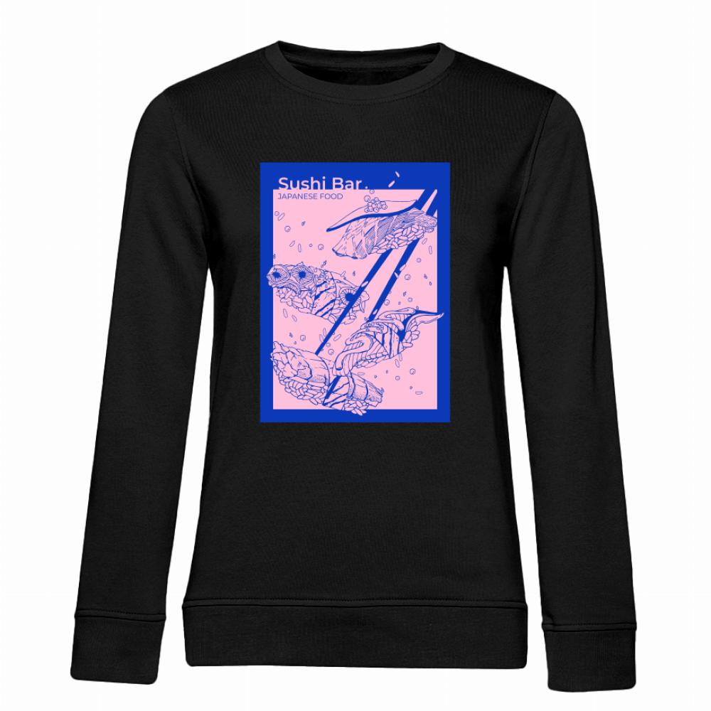 Sushi Bar bluza damska bez kaptura kolor czerwony latte