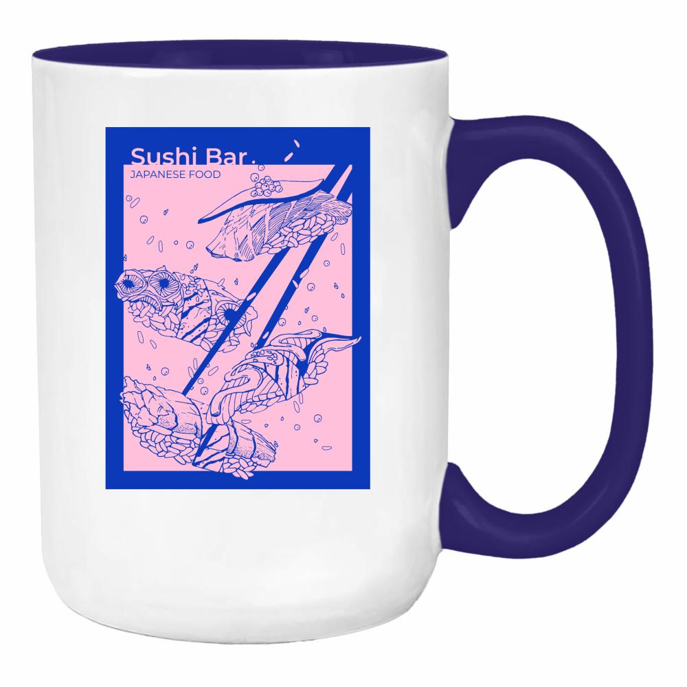 Sushi Bar duży kubek ucho kolor kolor navy