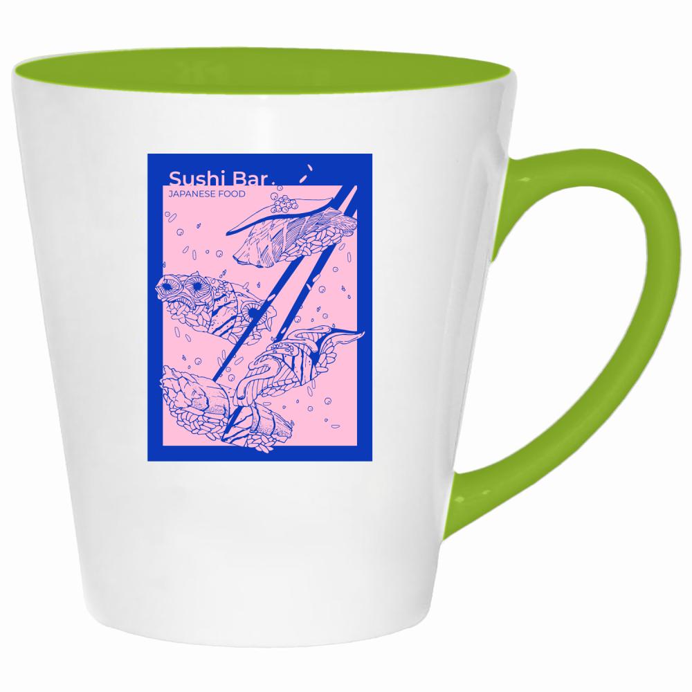 Sushi Bar kubek latte kolor limonka