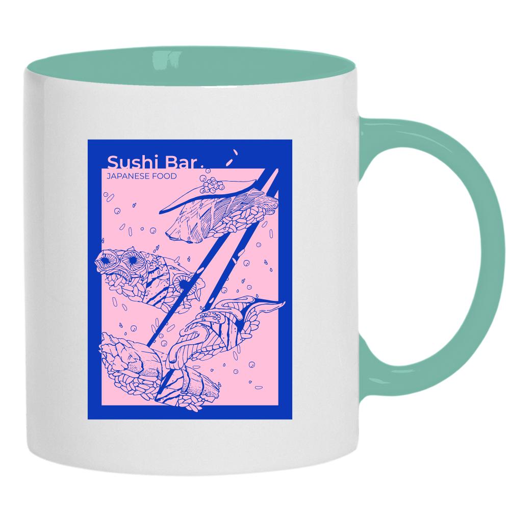 Sushi Bar kubek ucho kolor kolor miętowo zielony