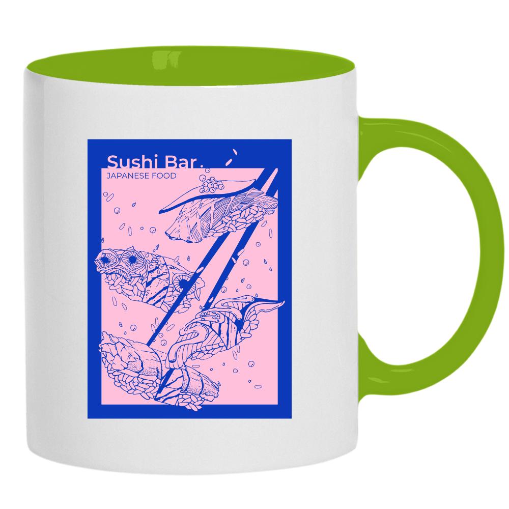 Sushi Bar kubek ucho kolor kolor zielony