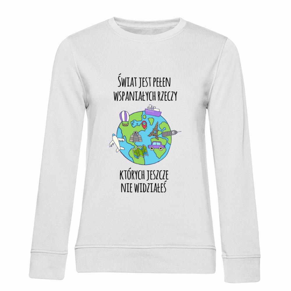 Świat jest Wspaniały bluza damska bez kaptura