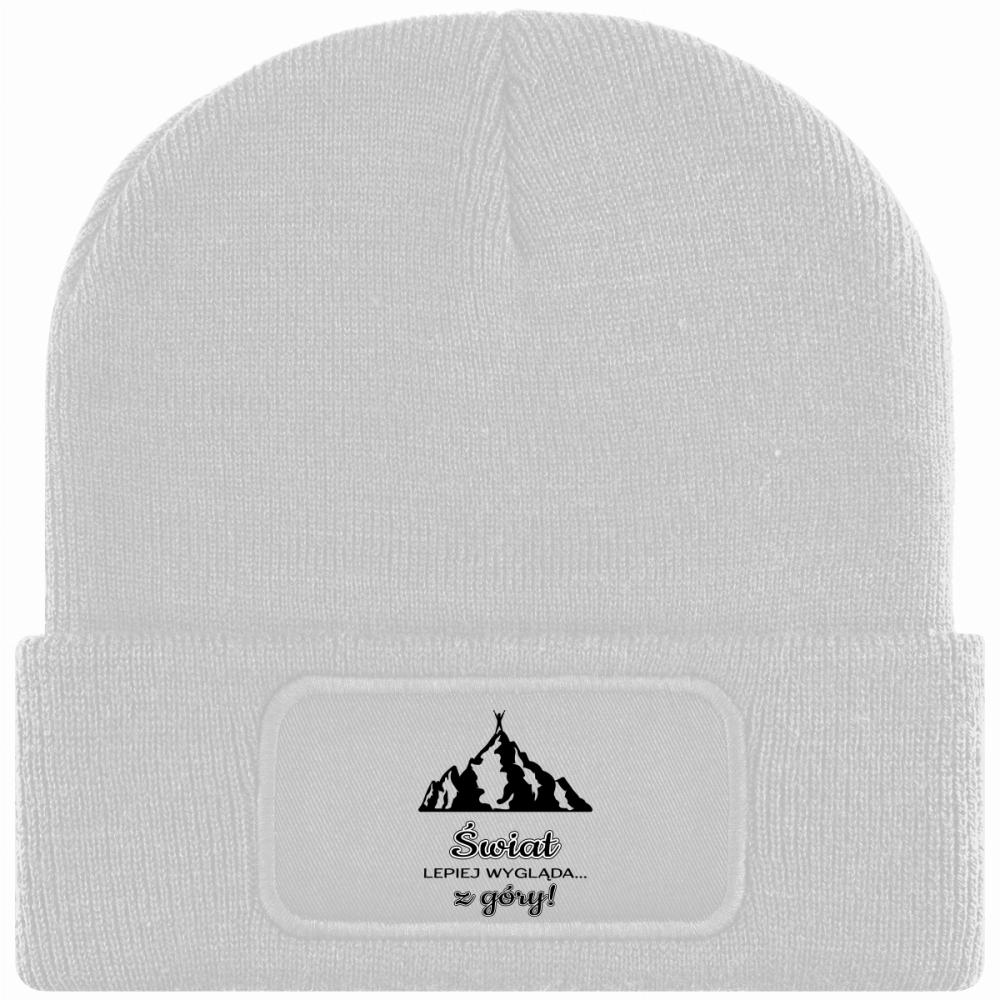 ŚWIAT LEPIEJ WYGLĄDA Z GÓRY! czapka zimowa