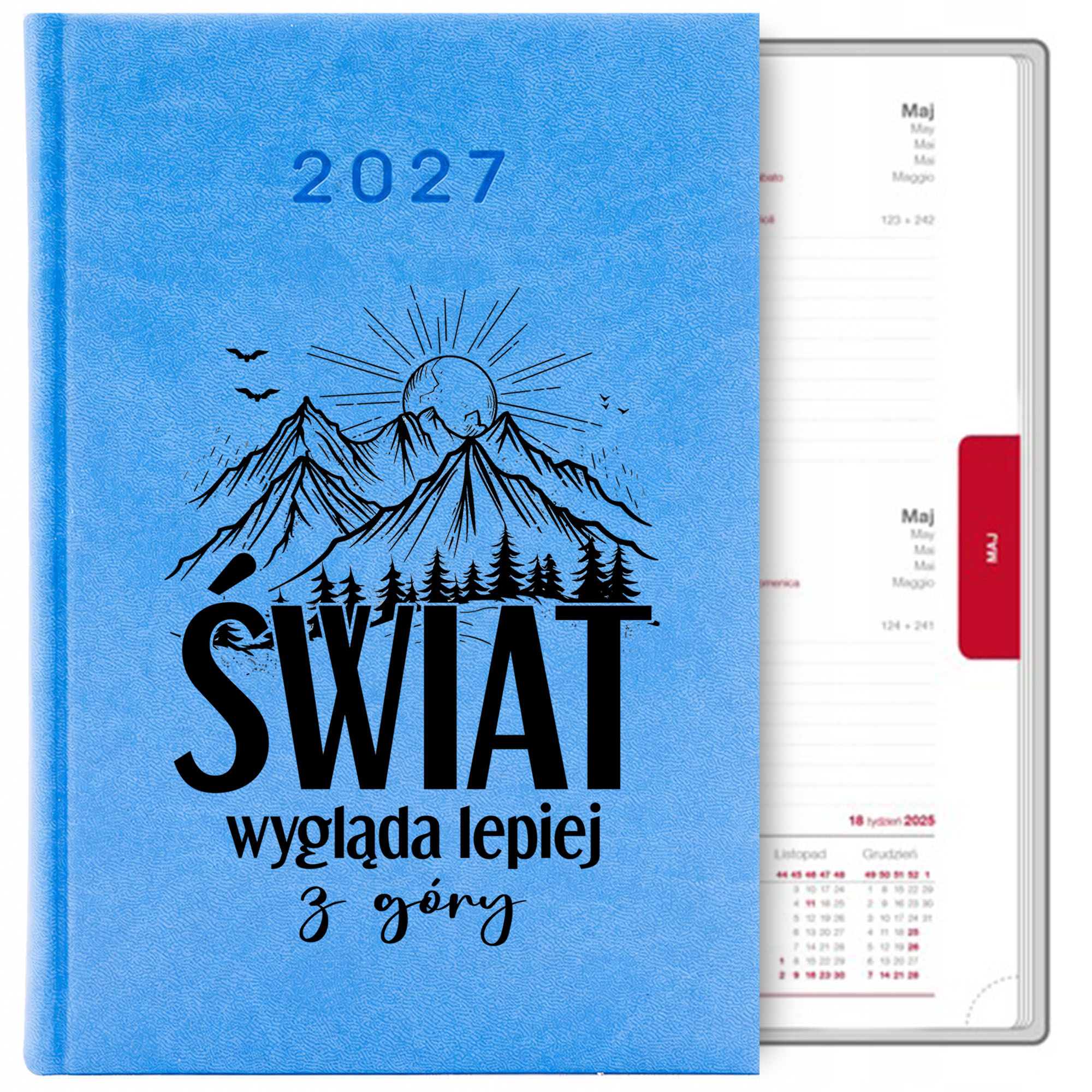Świat wygląda lepiej z góry kalendarz książkowy a5 2027