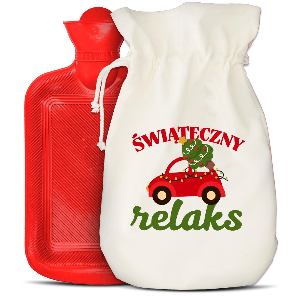 Świąteczny relaks termofor czerwony