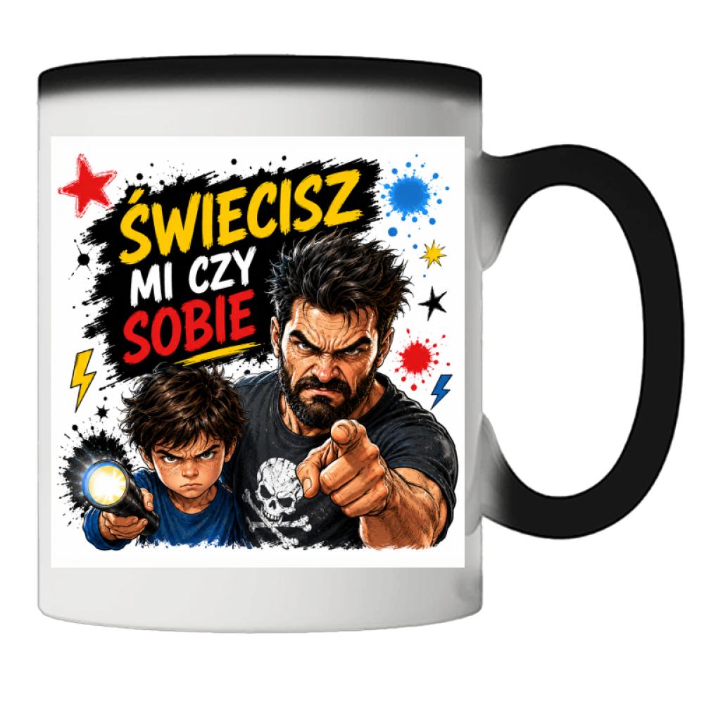 Świecisz mi czy sobie? kubek magiczny kolor żółty