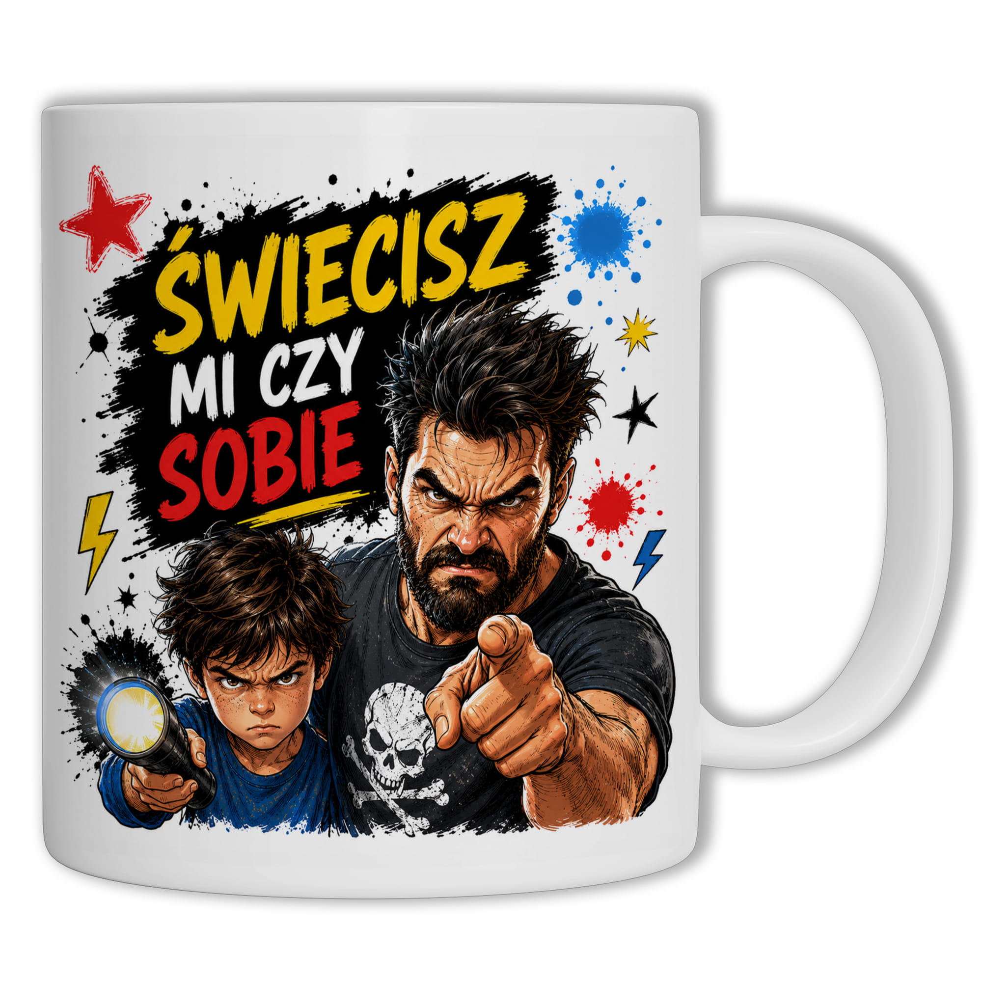 Świecisz mi czy sobie? kubek ucho kolor kolor biały