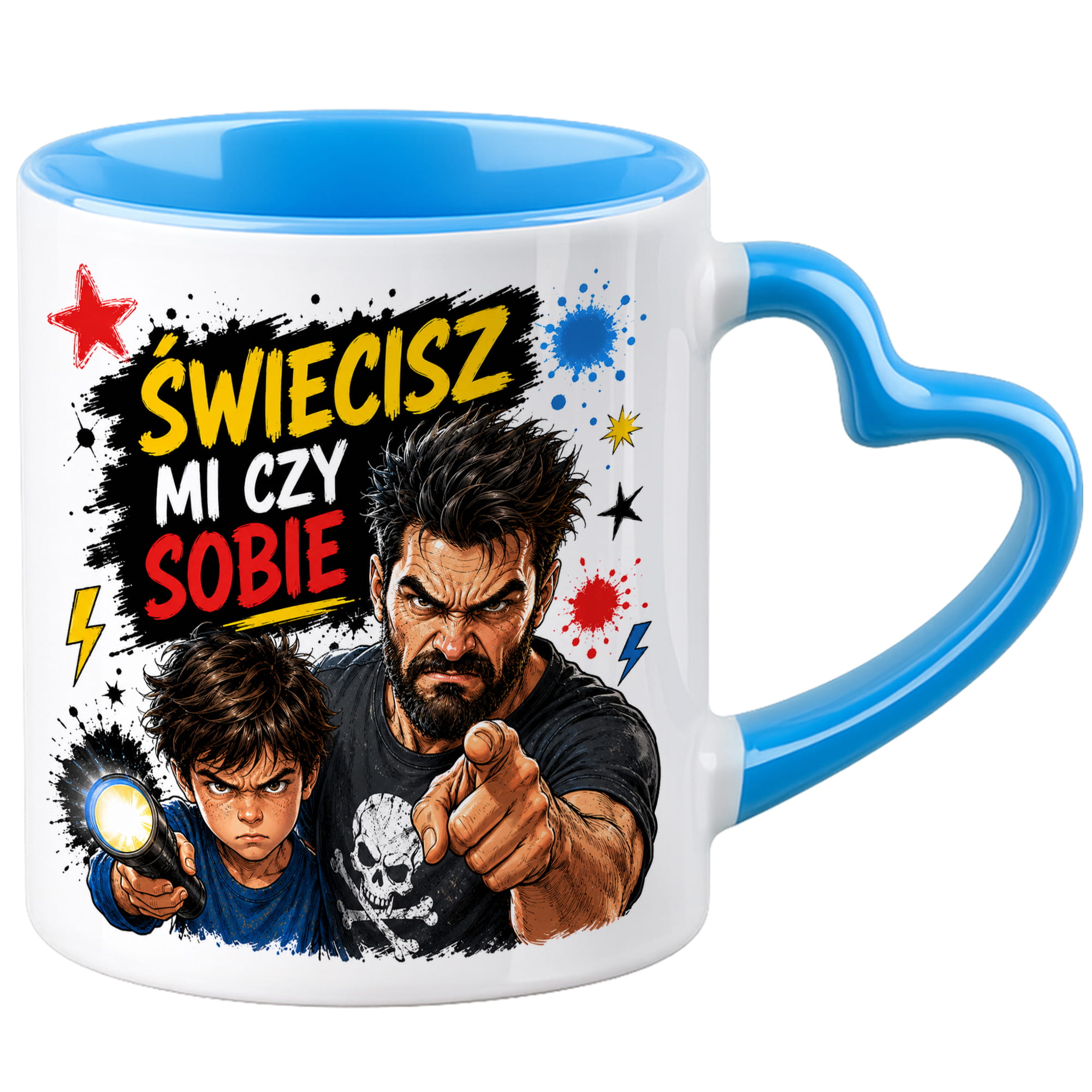 Świecisz mi czy sobie? kubek uchwyt serce