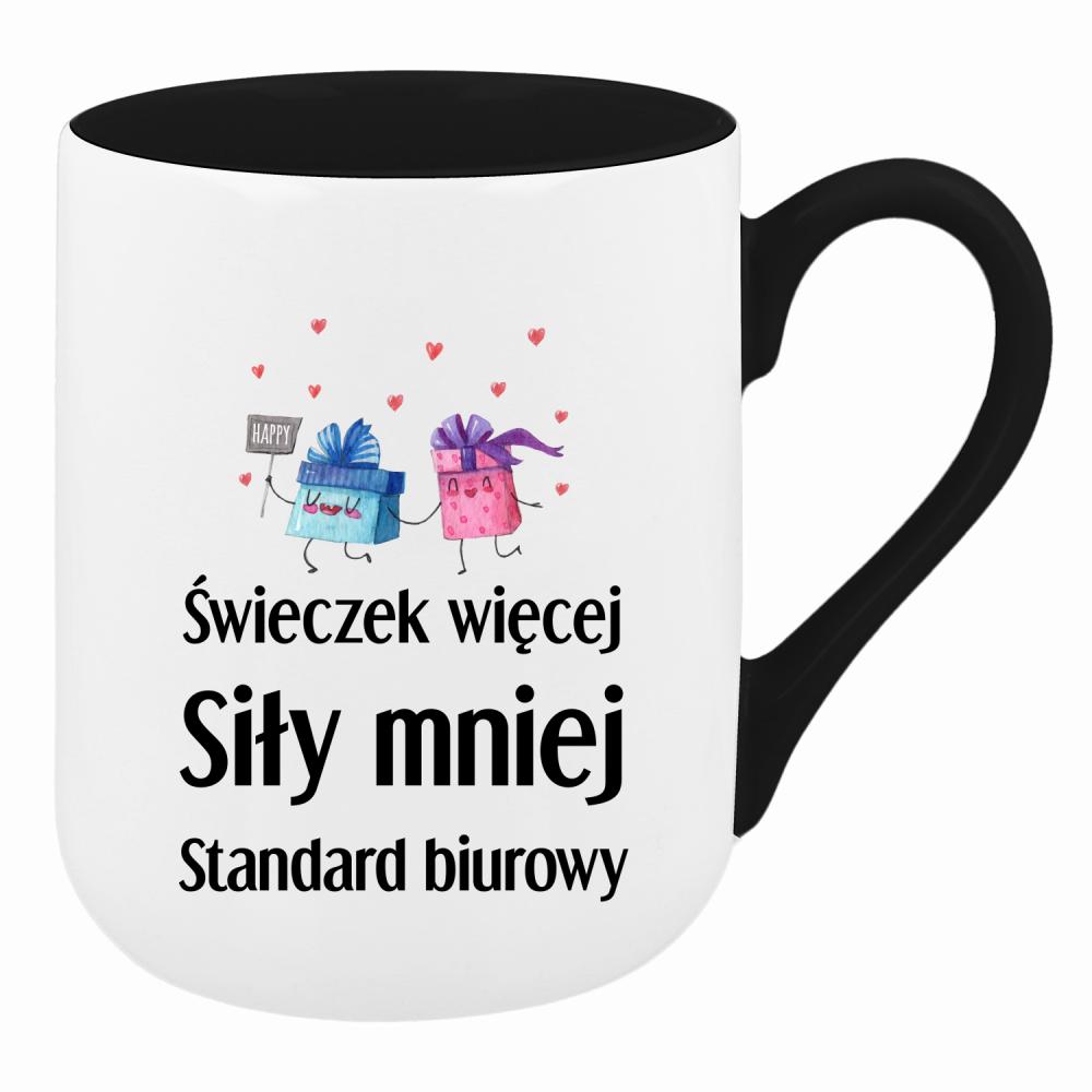 Świeczek więcej siły mniej kubek coffee kolor navy