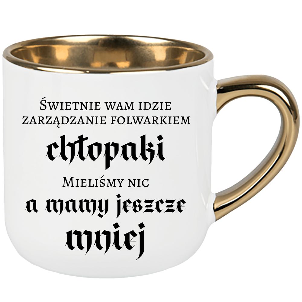 Świetnie wam idzie zarządzanie folwarkiem kubek elegant duży kolor miętowo zielony