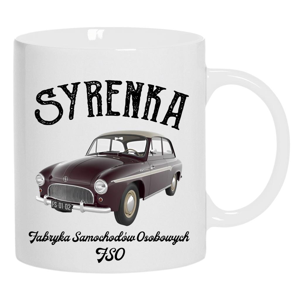 Syrenka FSO kubek ucho kolor kolor biały