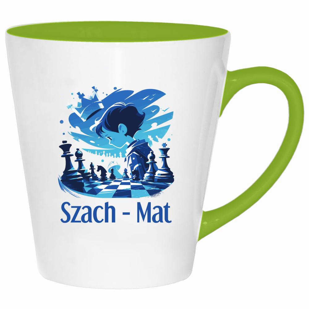 Szach – mat kubek latte kolor limonka