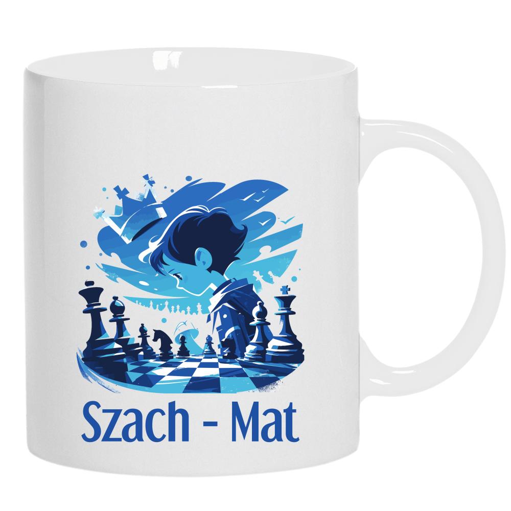Szach – mat kubek ucho kolor kolor biały