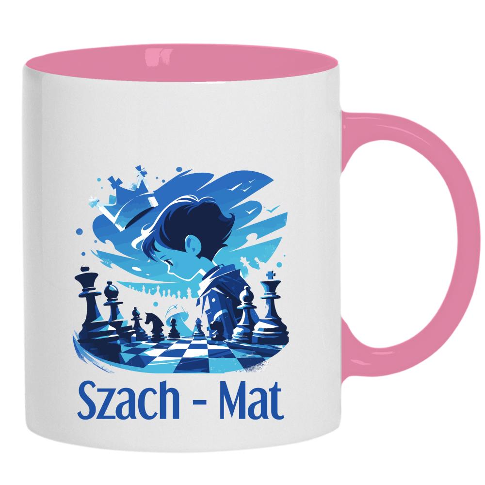 Szach – mat kubek ucho kolor kolor różowy