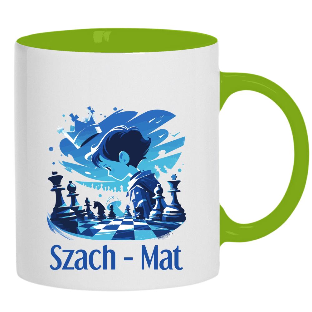 Szach – mat kubek ucho kolor kolor zielony