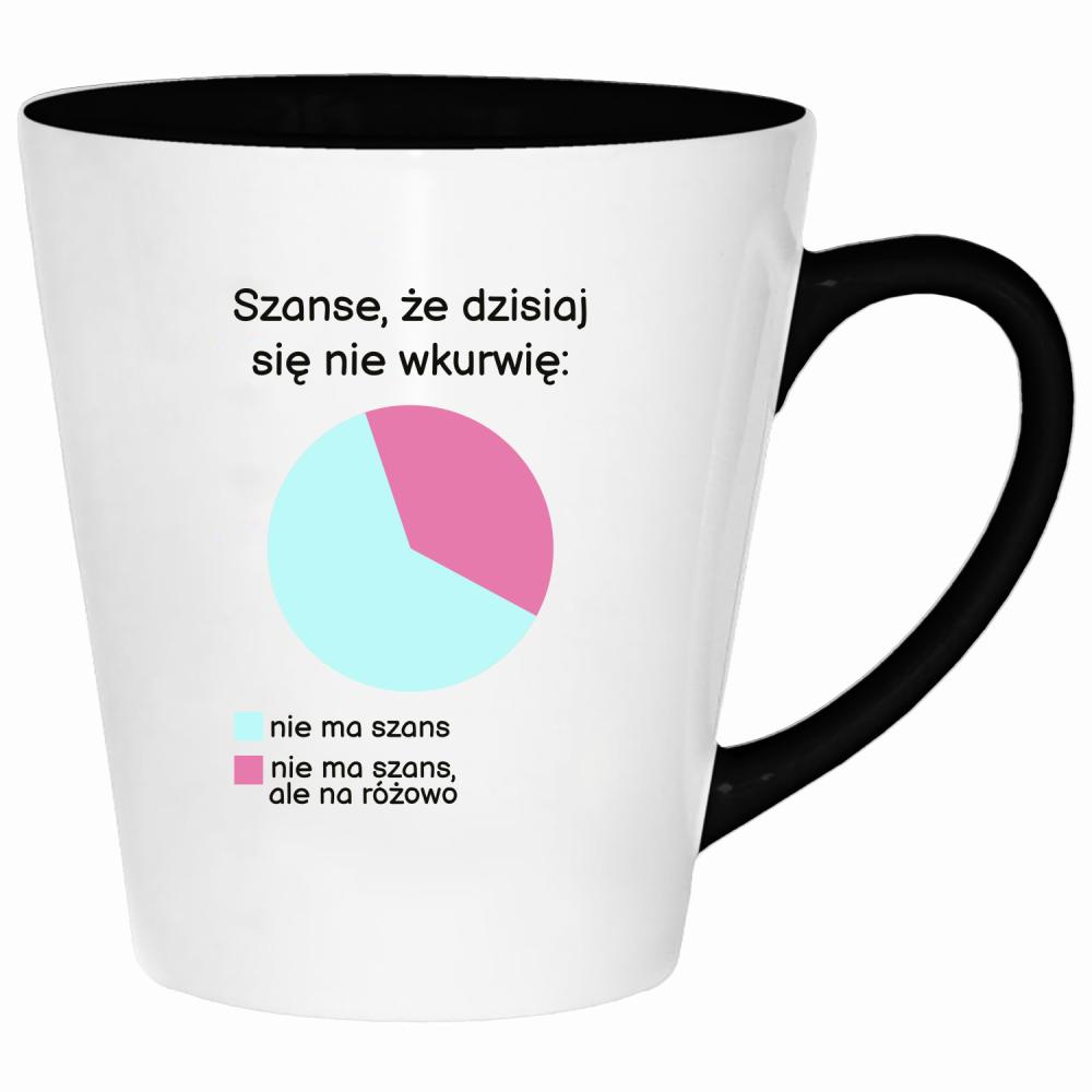 Szanse, że dzisiaj się nie wkurzę kubek latte kolor różowy