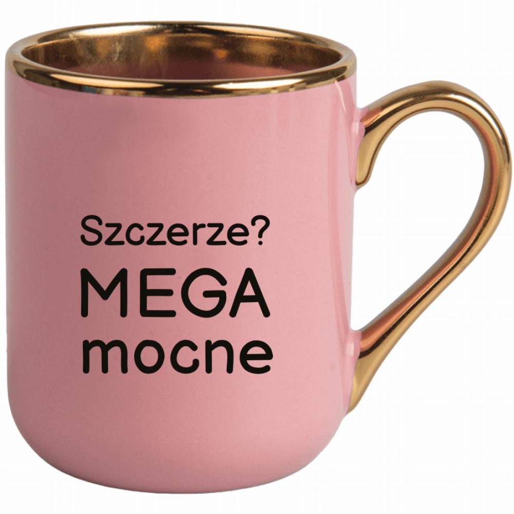 Szczerze? Mega mocne kubek elegant różowy kolor żółtyy
