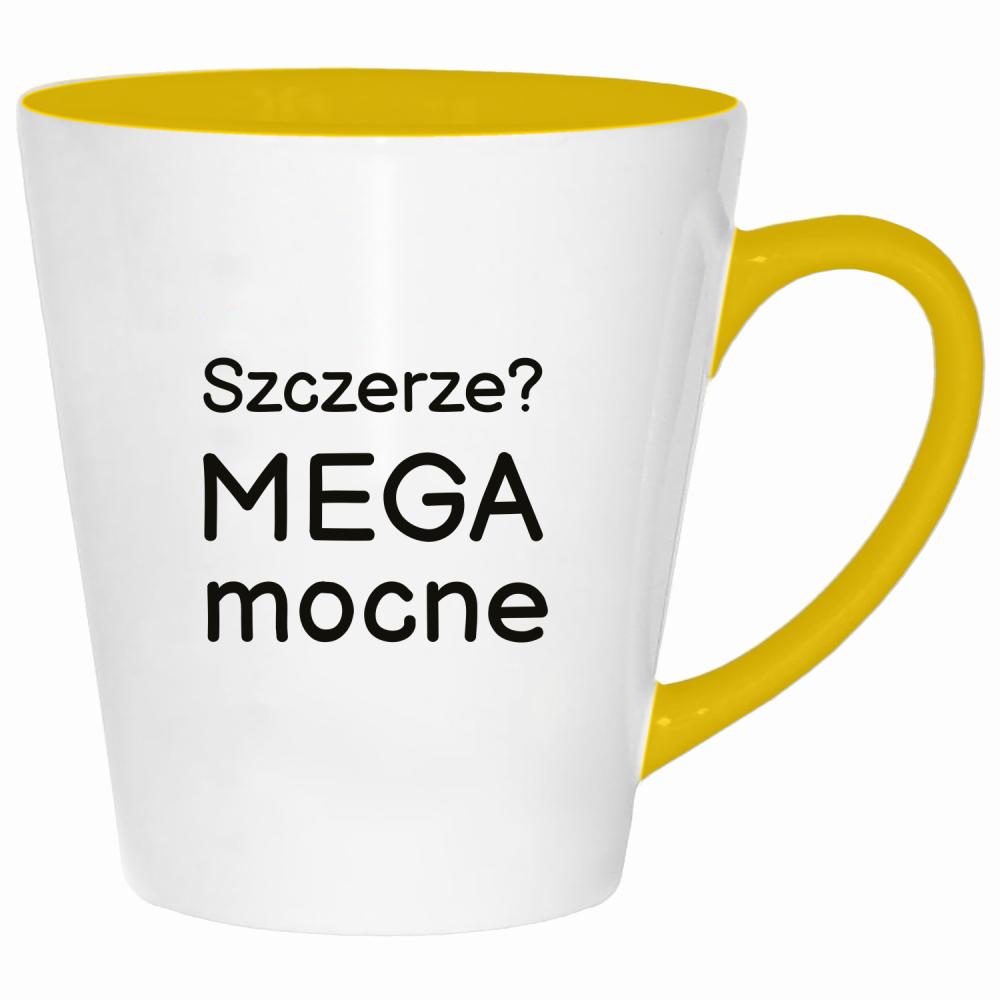 Szczerze? Mega mocne kubek latte kolor żółtyy