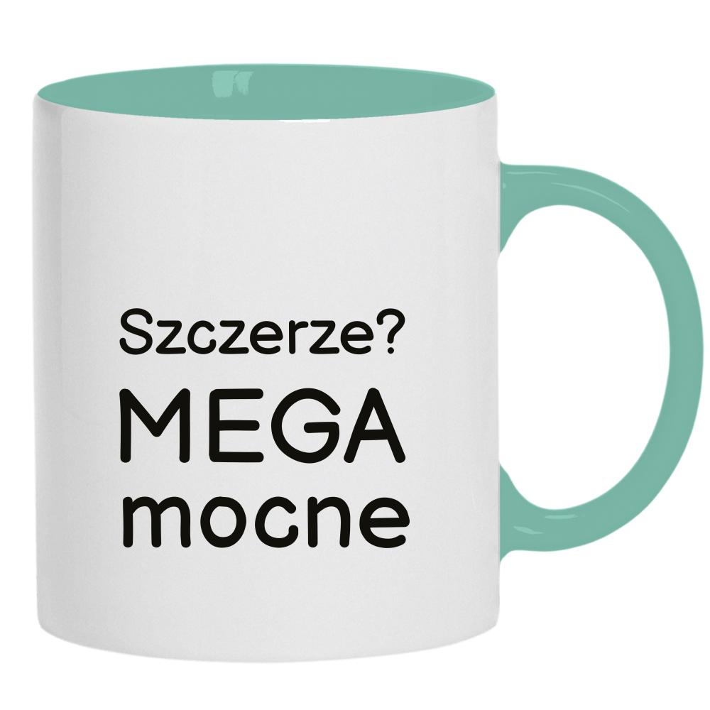 Szczerze? Mega mocne kubek ucho kolor kolor miętowo zielony