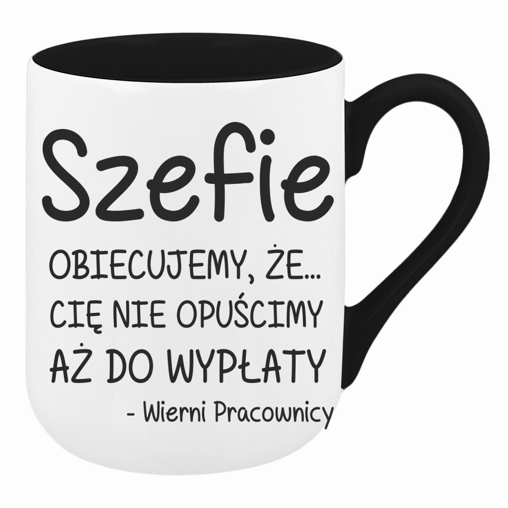 Szefie obiecujemy że Cię nie opuścimy wypłaty kubek coffee kolor zielony 2