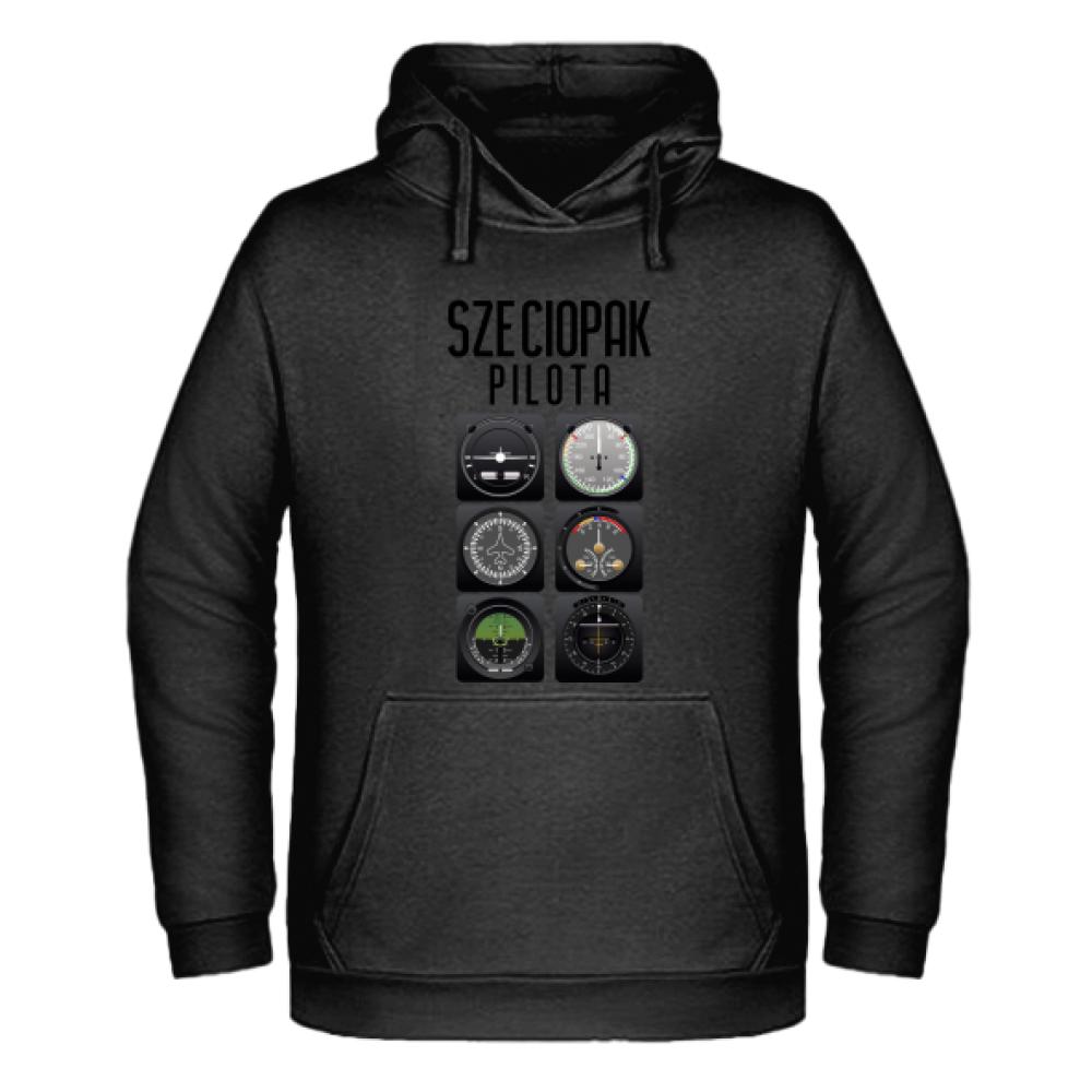 Sześciopak Pilota bluza męska z kapturem kolor czarnyy