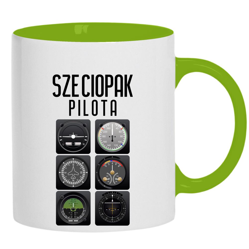 Sześciopak Pilota kubek ucho kolor kolor zielony
