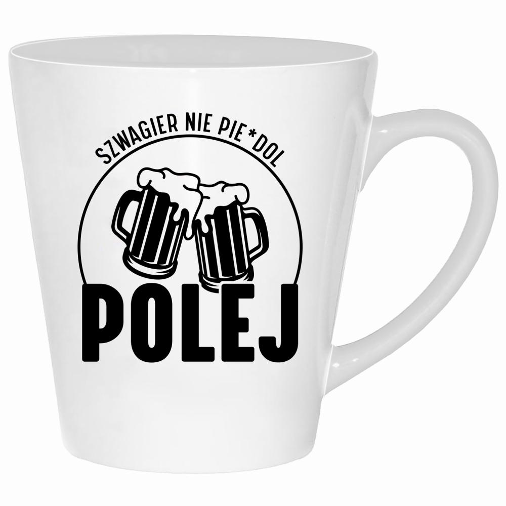 SZWAGIER NIE PIE*DOL POLEJ kubek latte kolor biały