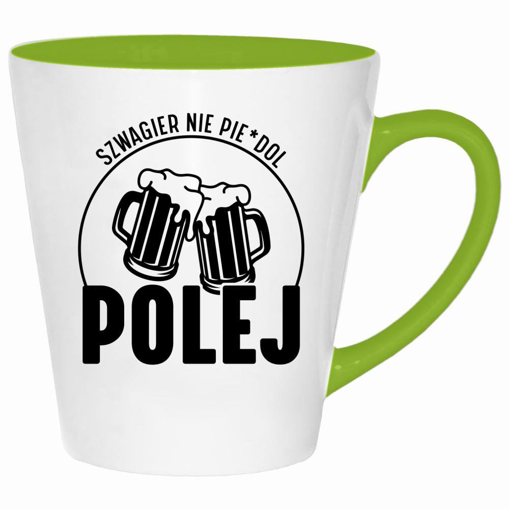SZWAGIER NIE PIE*DOL POLEJ kubek latte kolor limonka