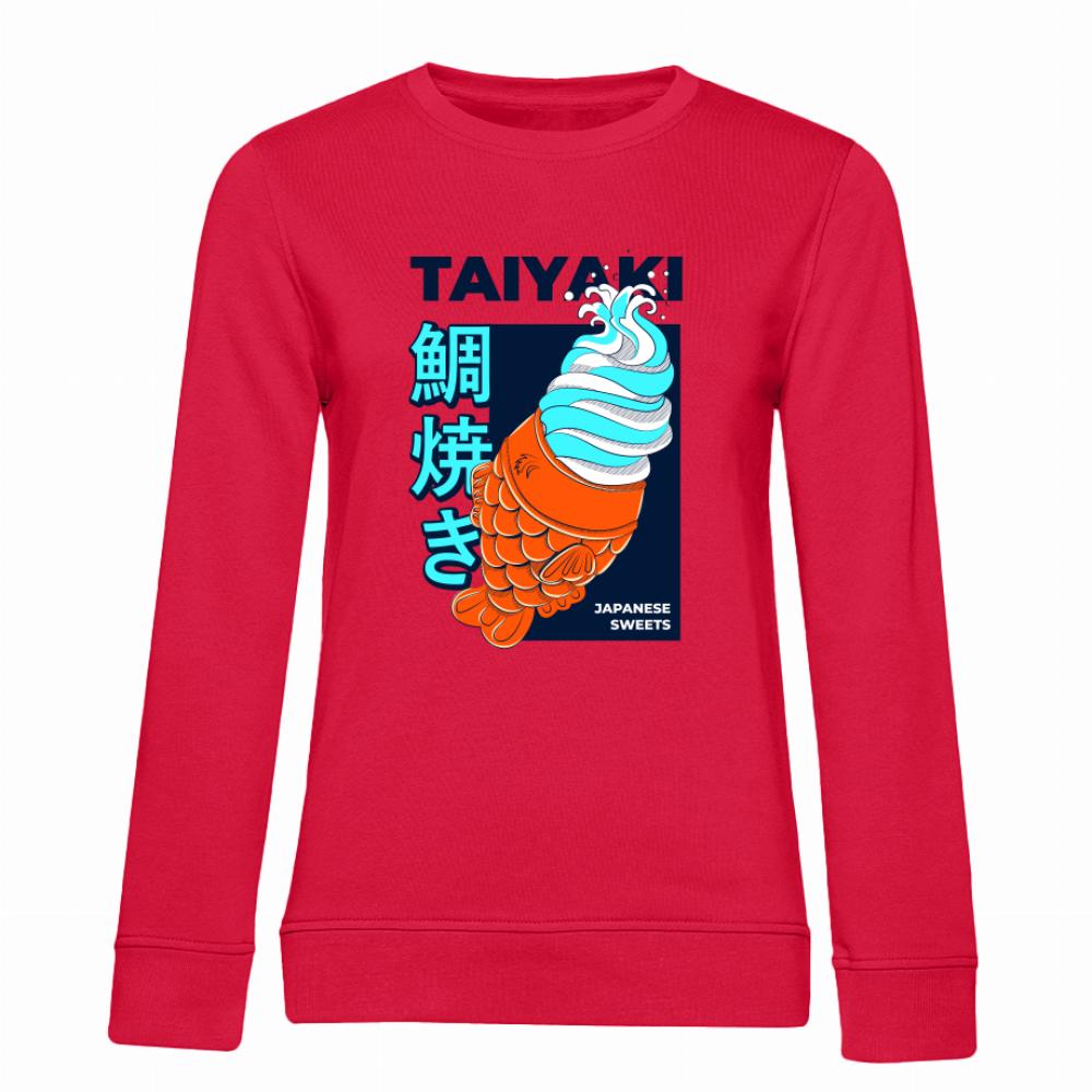 Taiyaki bluza damska bez kaptura kolor czerwony
