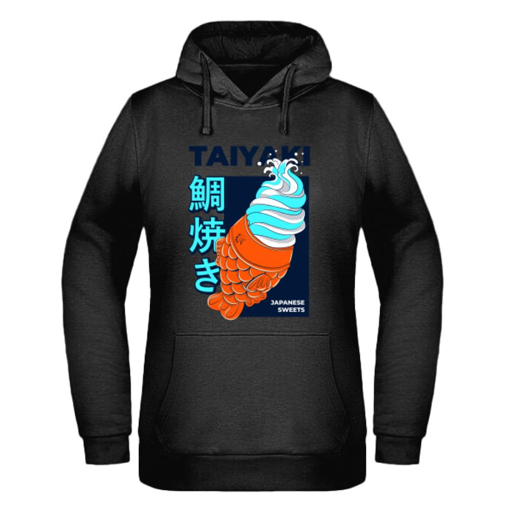 Taiyaki bluza damska z kapturem kolor czerwony