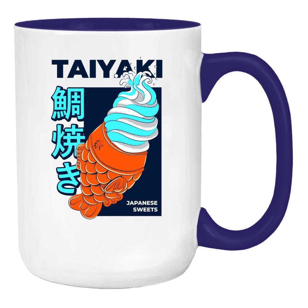 Taiyaki duży kubek ucho kolor kolor navy