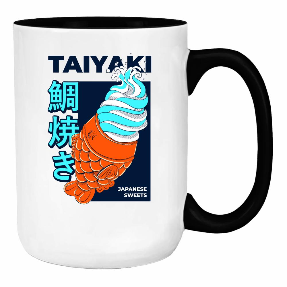 Taiyaki duży kubek ucho kolor kolor pink