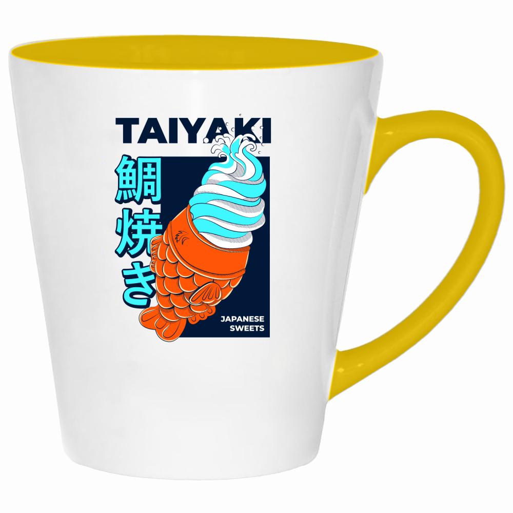 Taiyaki kubek latte kolor żółtyy