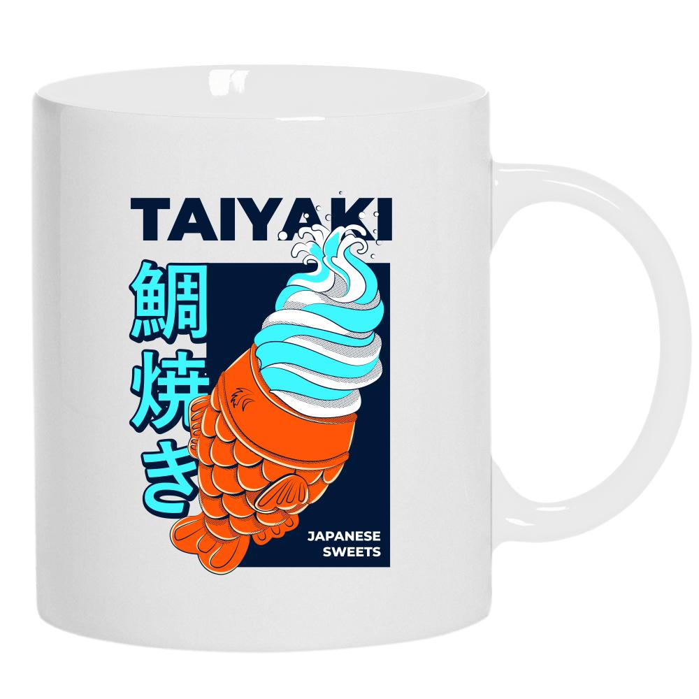 Taiyaki kubek ucho kolor kolor biały