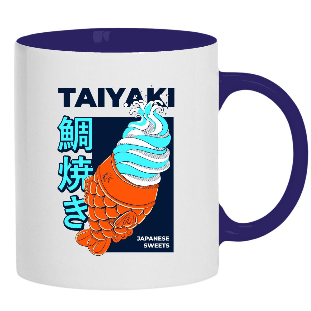 Taiyaki kubek ucho kolor kolor navy