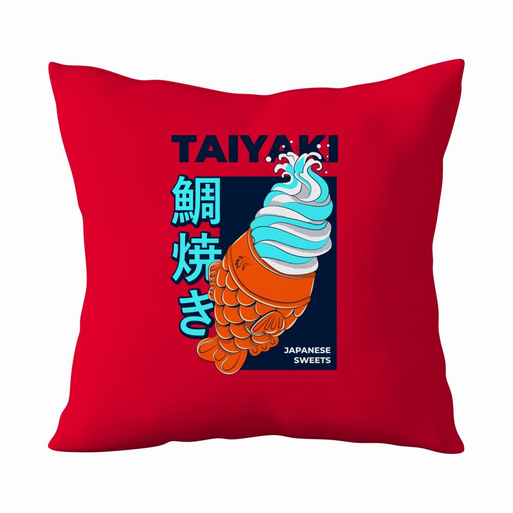 Taiyaki poduszka kolor czerwony