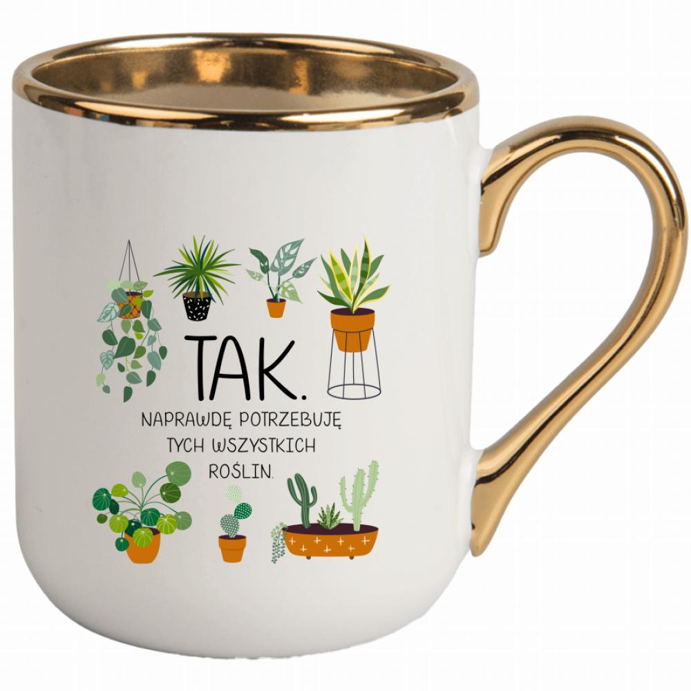Tak, naprawdę potrzebuję tych wszystkich roślin kubek elegant biały