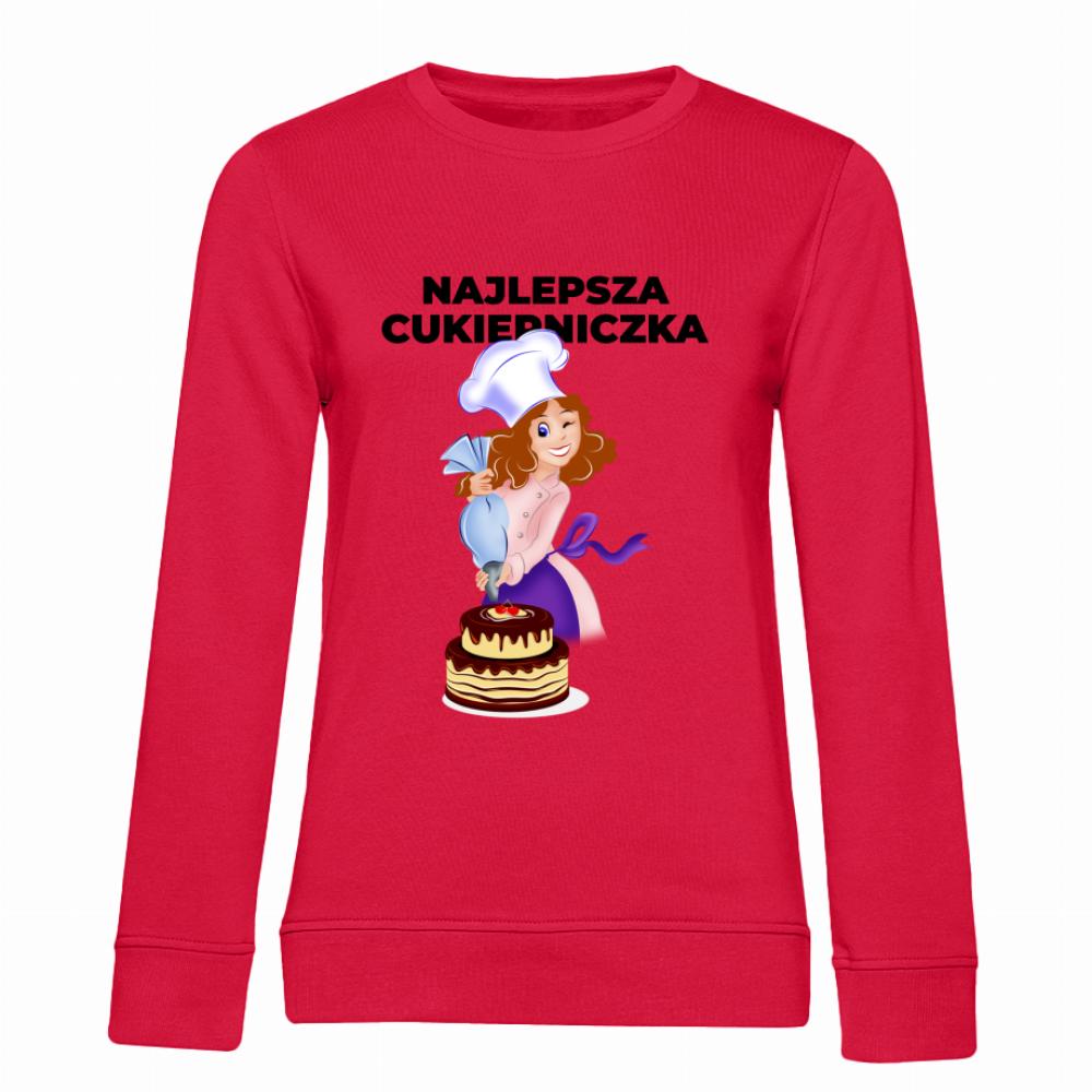 Tak wygląda najspszy Cukiernik bluza damska bez kaptura kolor czerwony