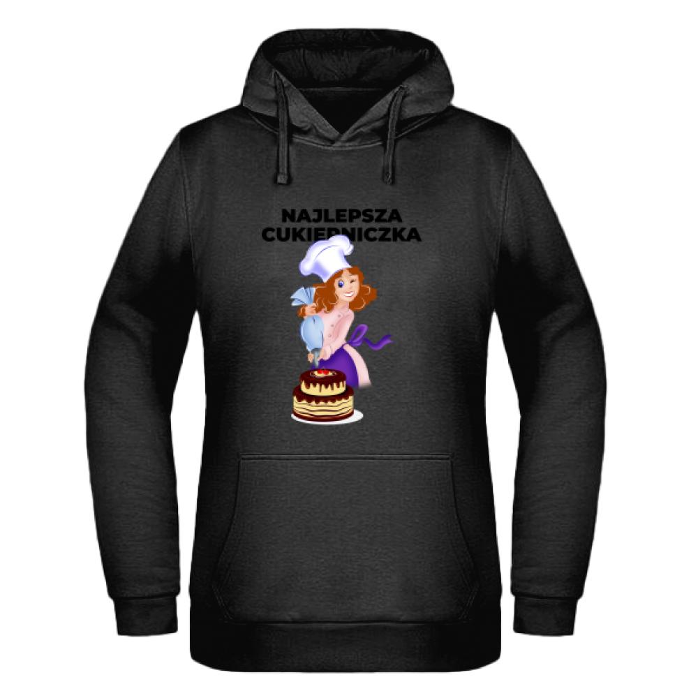 Tak wygląda najspszy Cukiernik bluza damska z kapturem kolor czarnyy