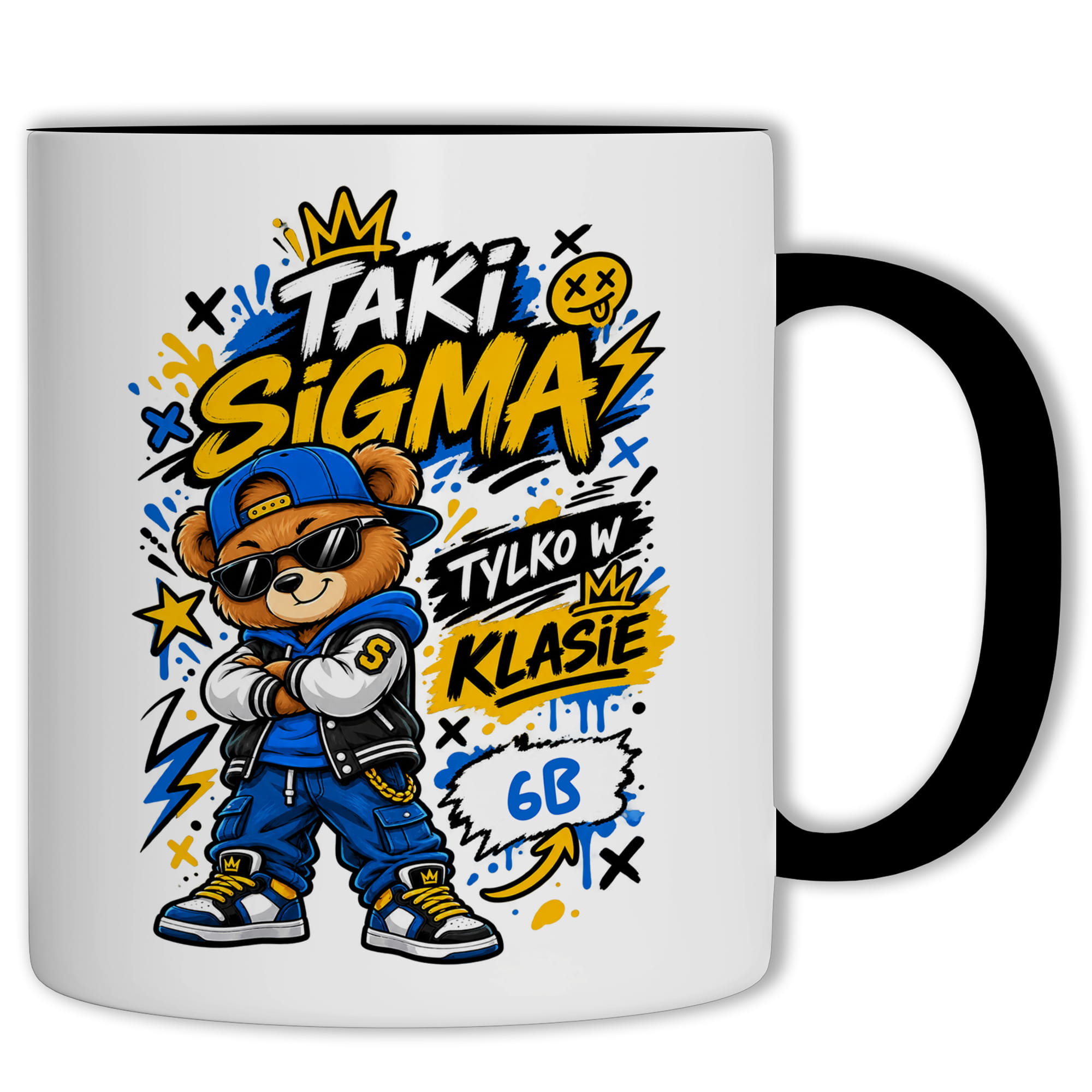 Taki Sigma kubek ucho kolor kolor czarnyy