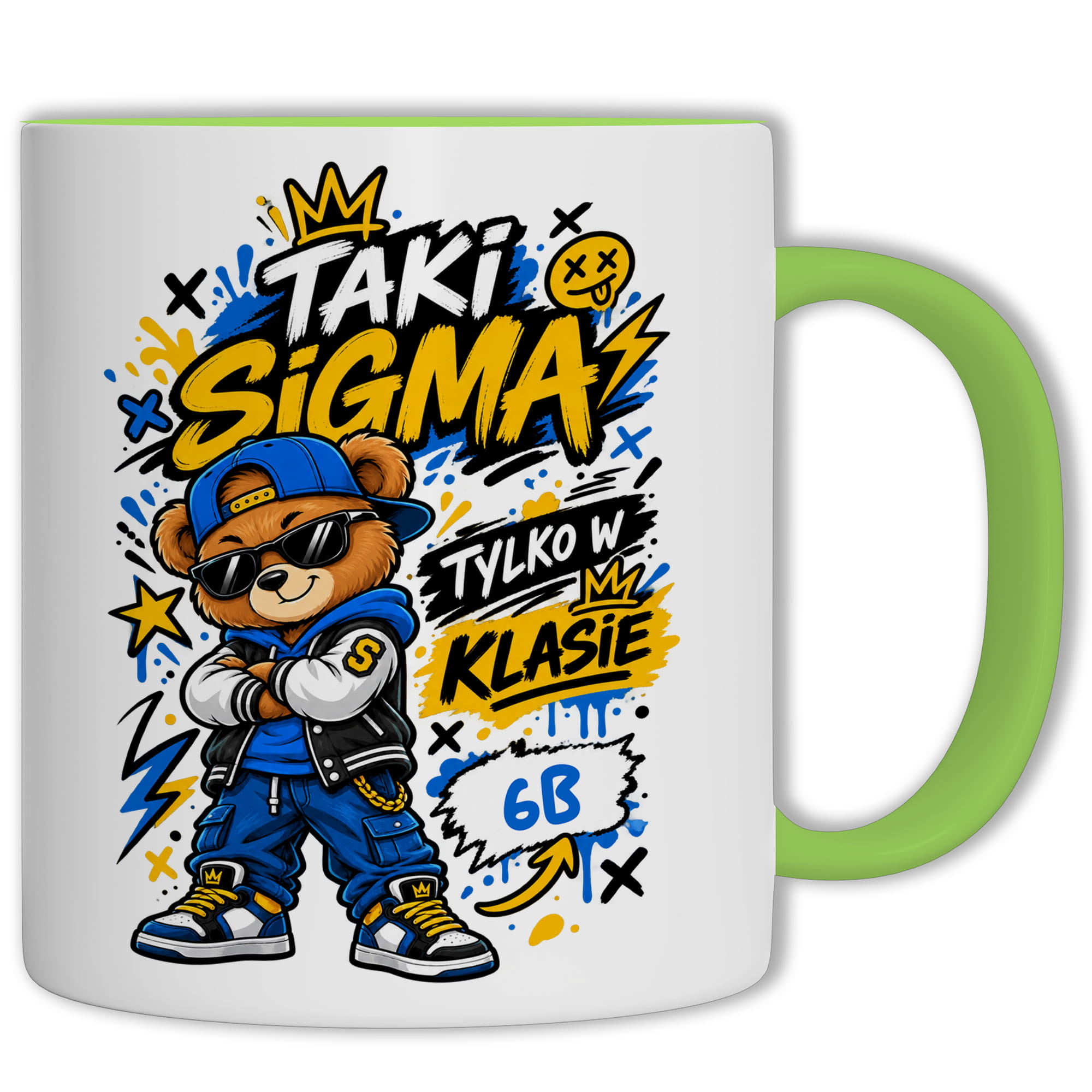 Taki Sigma kubek ucho kolor kolor zielony