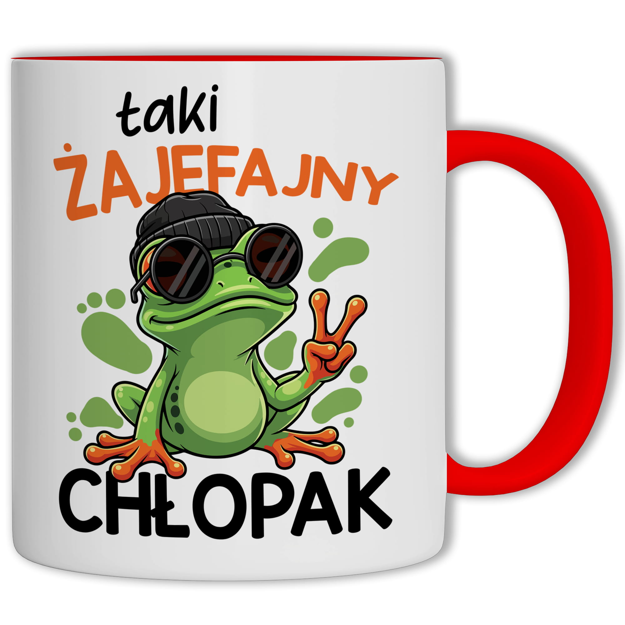 Taki żajefajny Chłopak kubek ucho kolor kolor czerwony