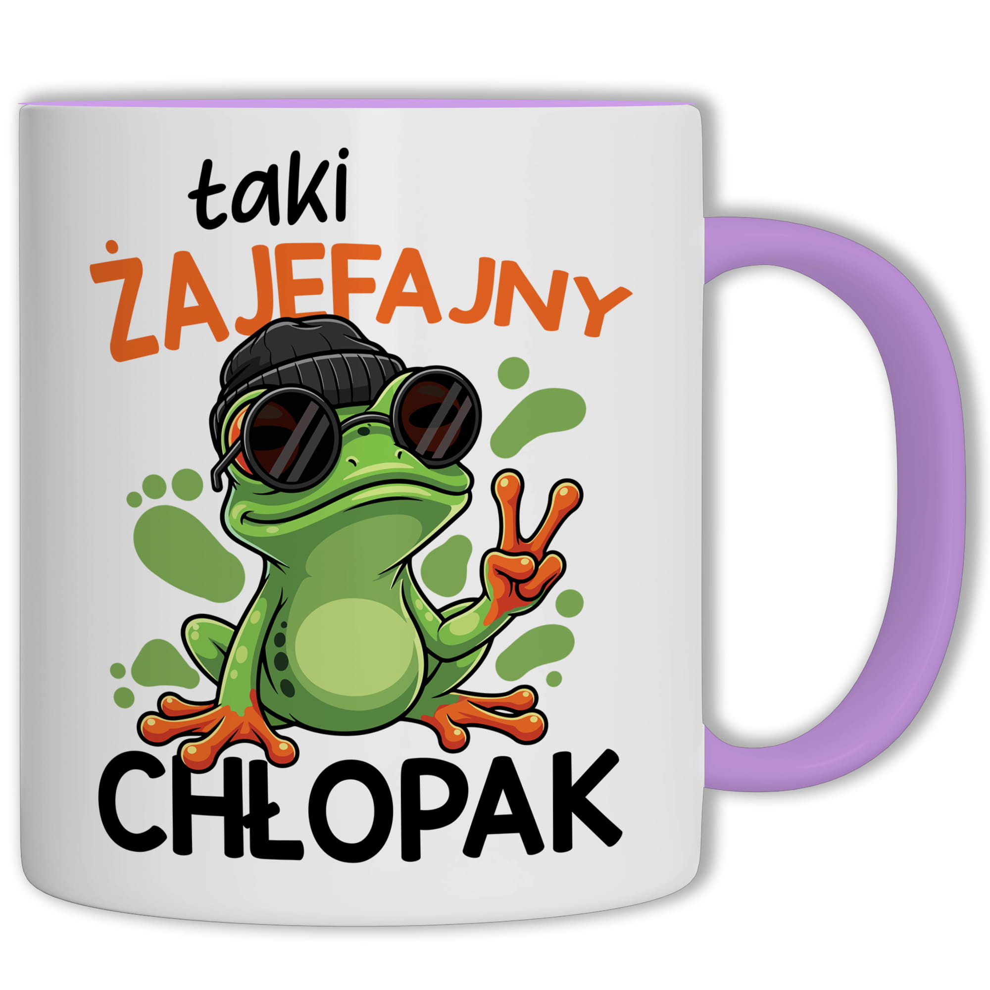 Taki żajefajny Chłopak kubek ucho kolor kolor jasnofioletowy