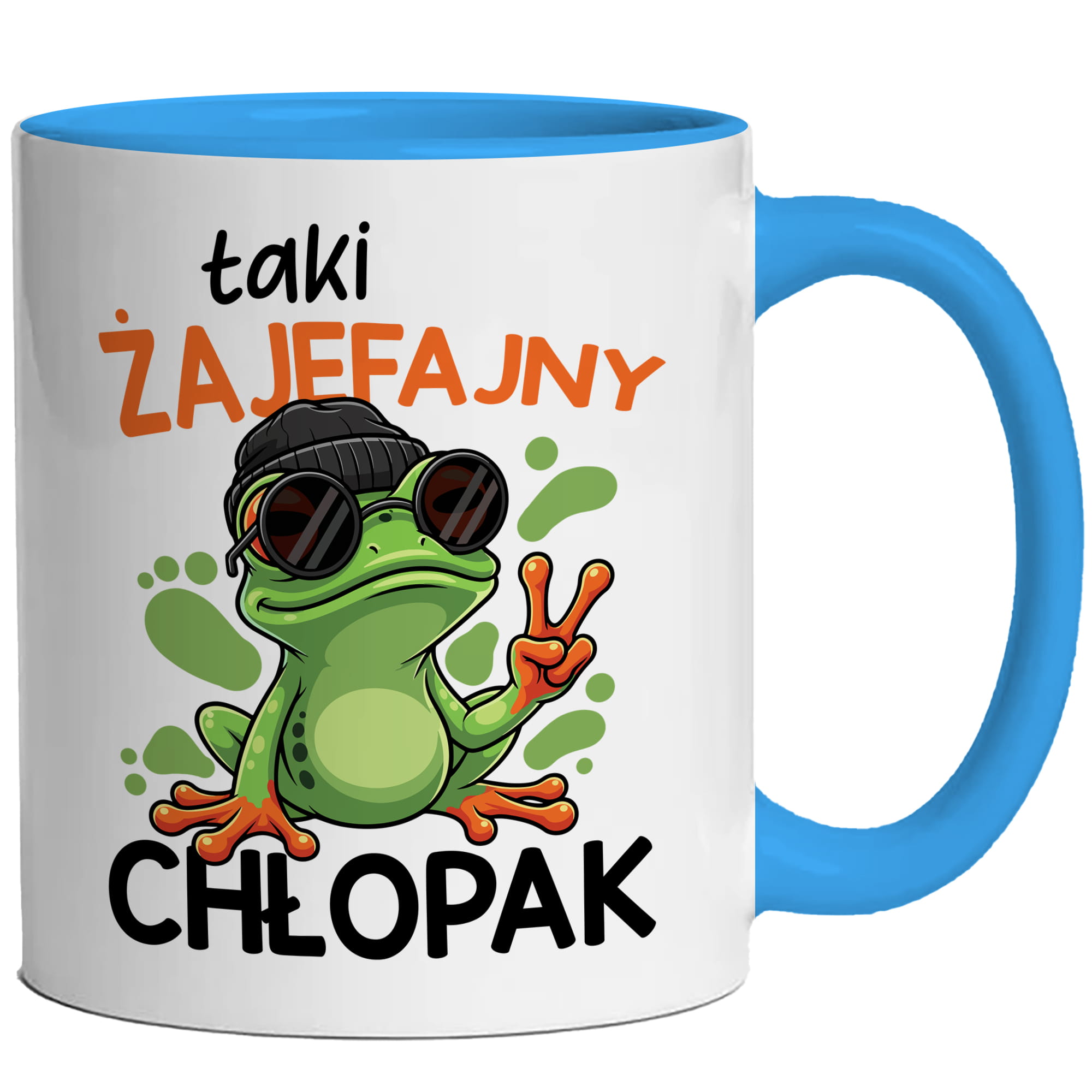 Taki żajefajny Chłopak kubek ucho kolor kolor jasnoniebieski
