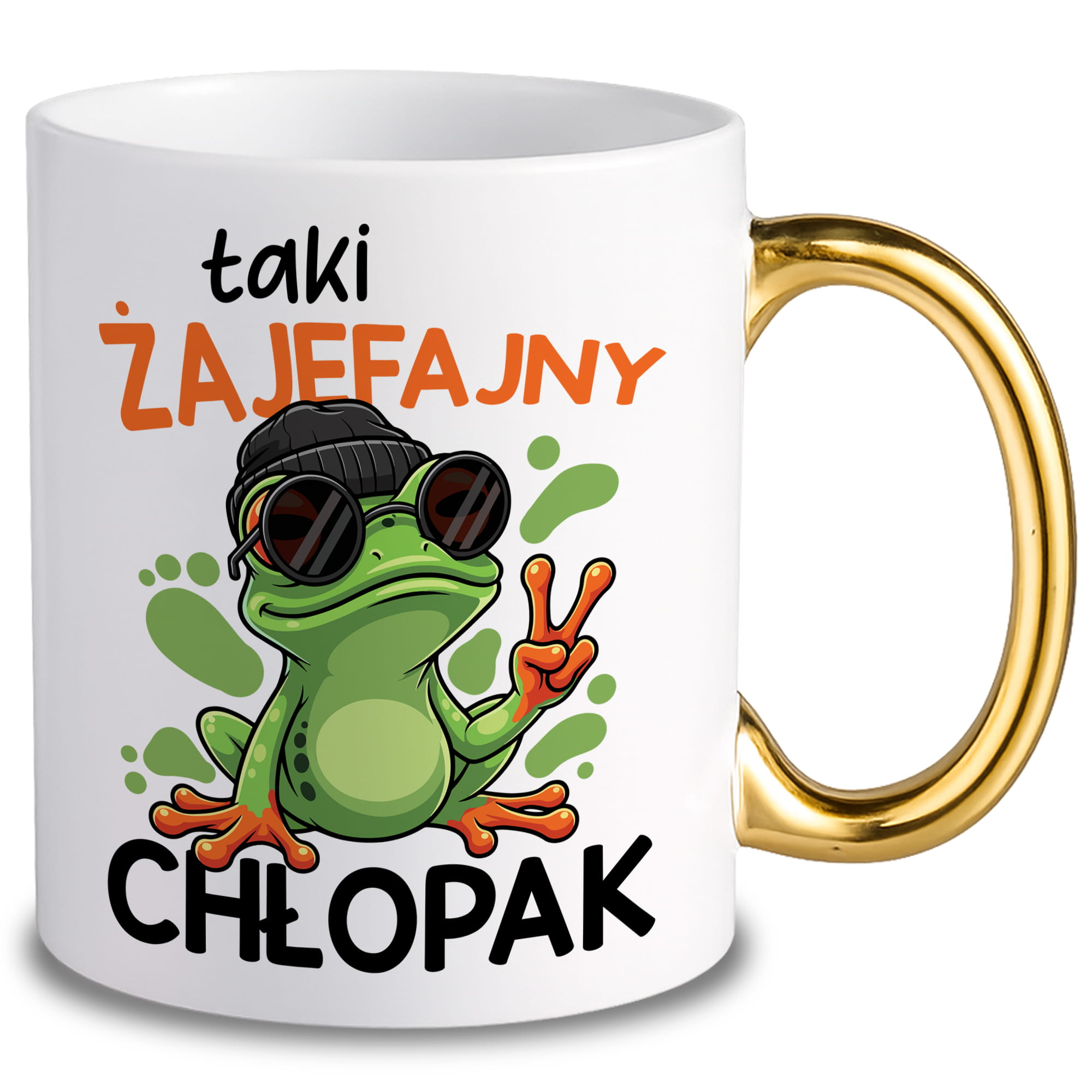 Taki żajefajny Chłopak kubek ucho złote kolor złoty