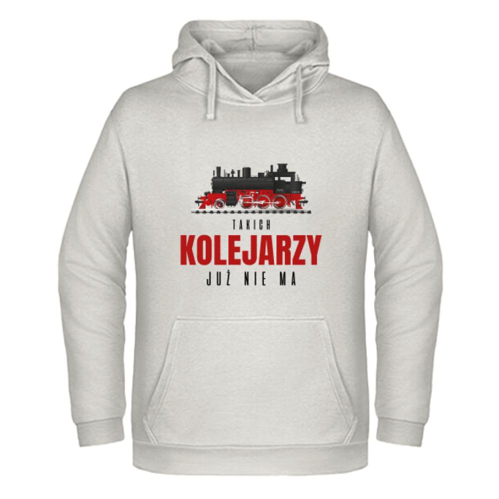 Takich Kolejarzy już nie ma bluza męska z kapturem kolor vanilla milkshake