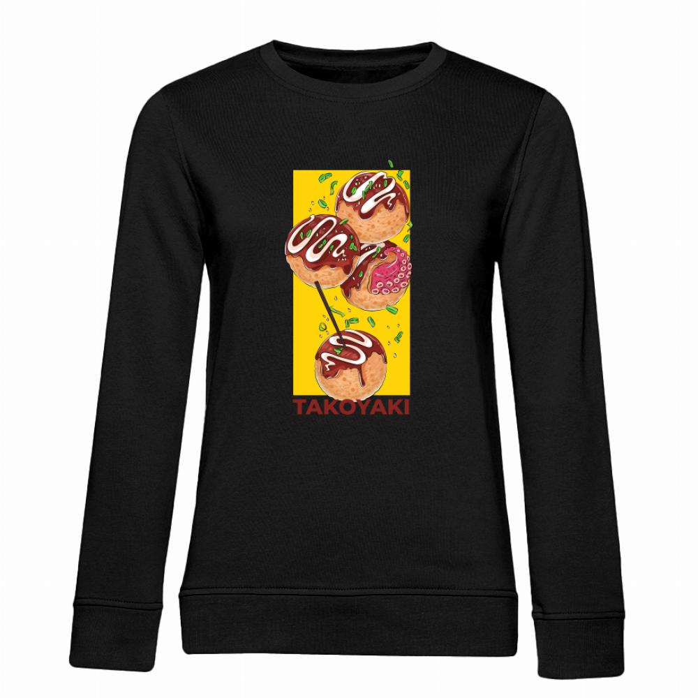 Takoyaki bluza damska bez kaptura kolor czerwony latte