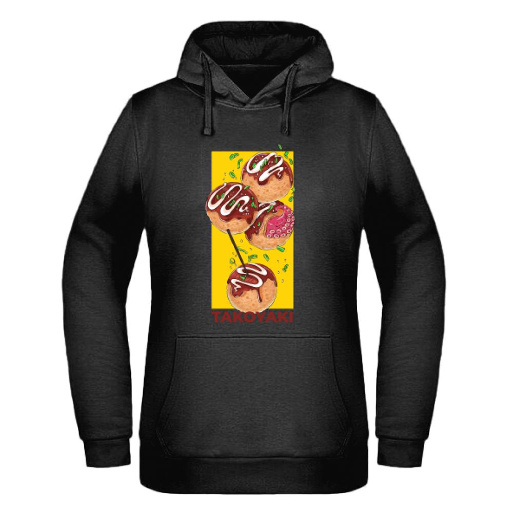 Takoyaki bluza damska z kapturem kolor zielony