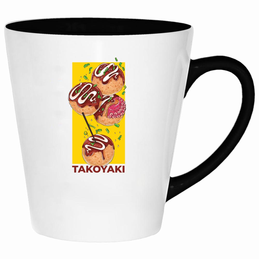 Takoyaki kubek latte kolor biały